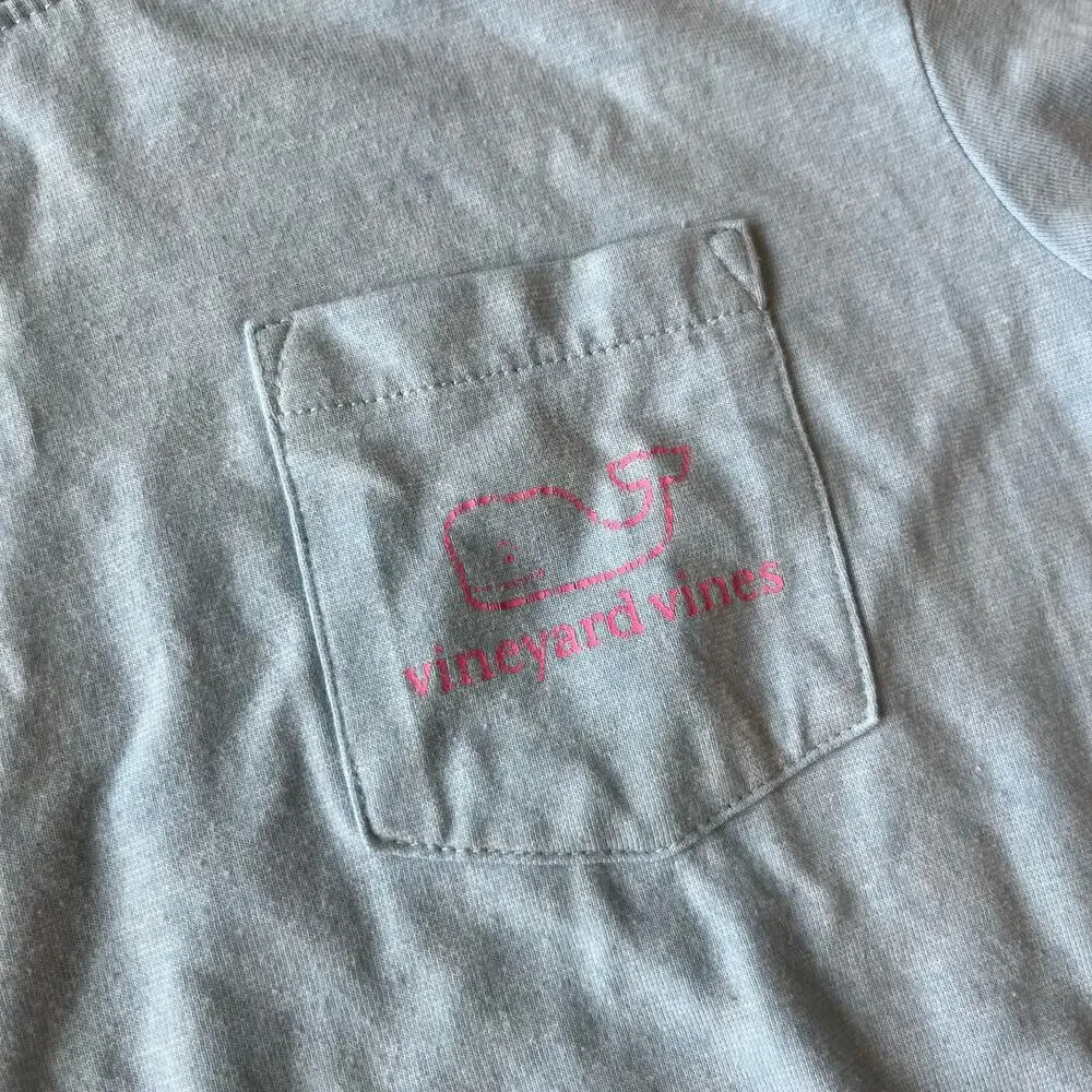 Vineyard Vines Vintage Whale Edgartown Pocket Tee Shirt S 7-8